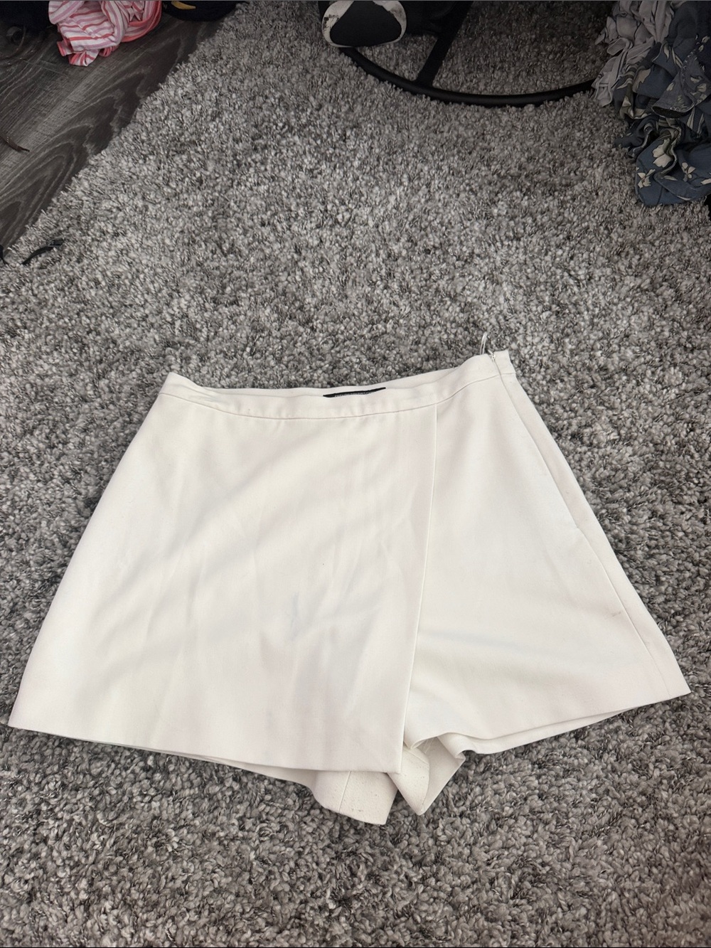 French Connection Cream Skort-Style Shorts